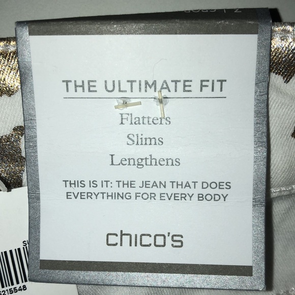 Chico’s Platinum Denim Women’s Cheetah Crop 3 - Picture 6 of 12